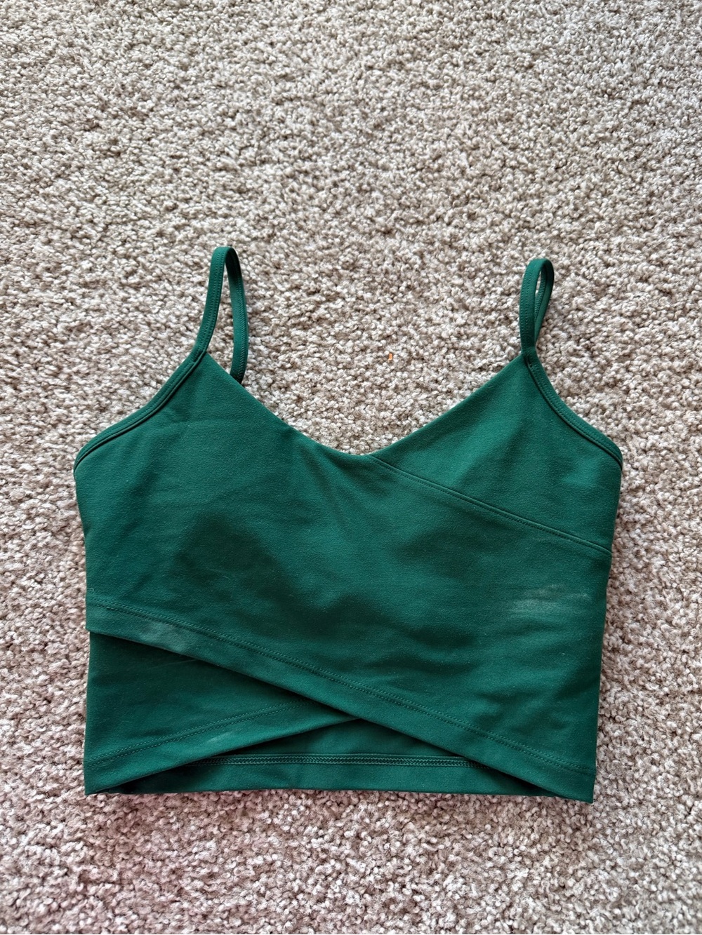 Abercrombie & Fitch Deep Green Crossover Cropped Tank